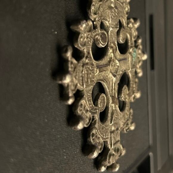 Silver Pectoral Cross Orthodox 17th Century Antique - Picture 11 of 12